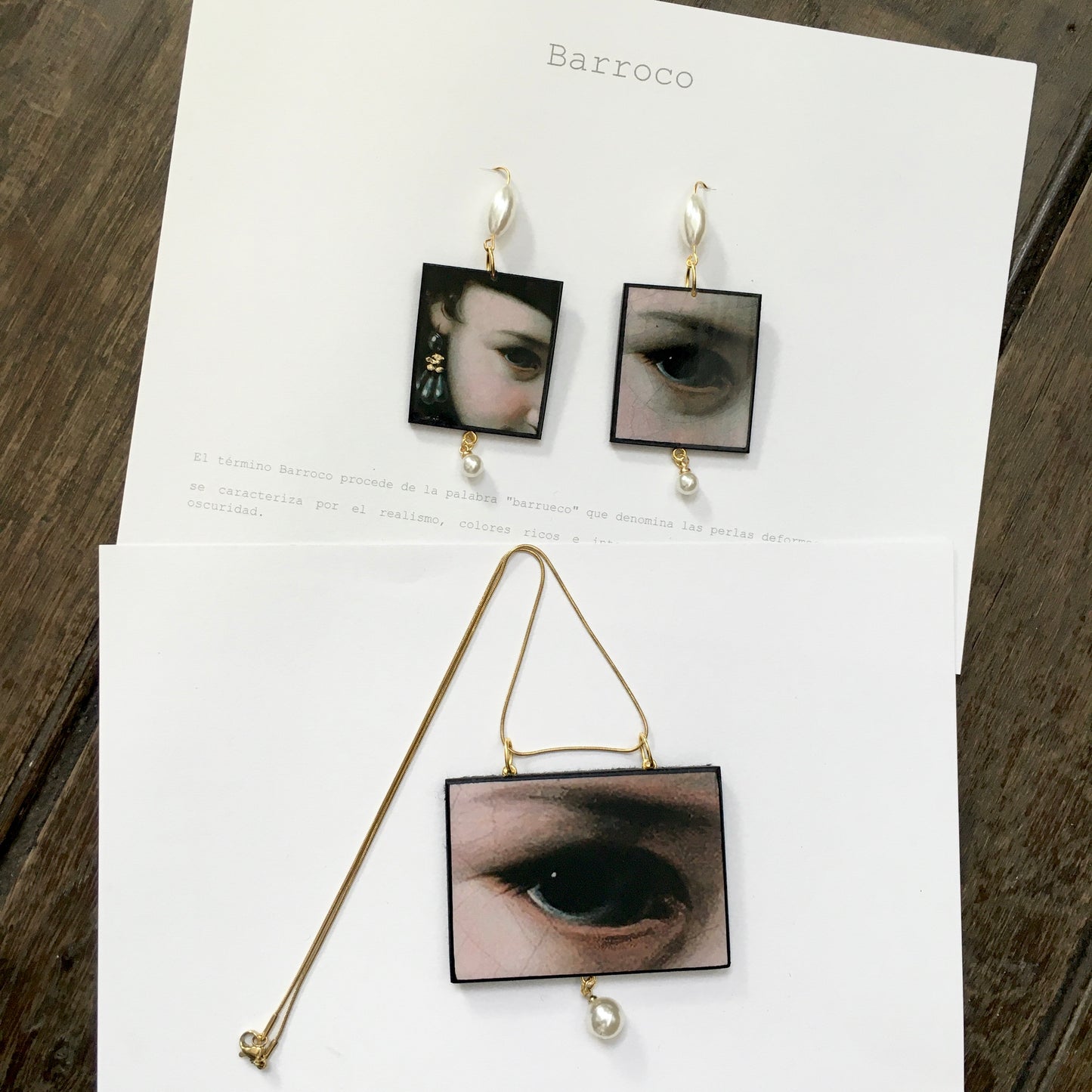 Museum-Inspired Sustainable Jewellery Sets Baroque art jewellery set Obljewellery