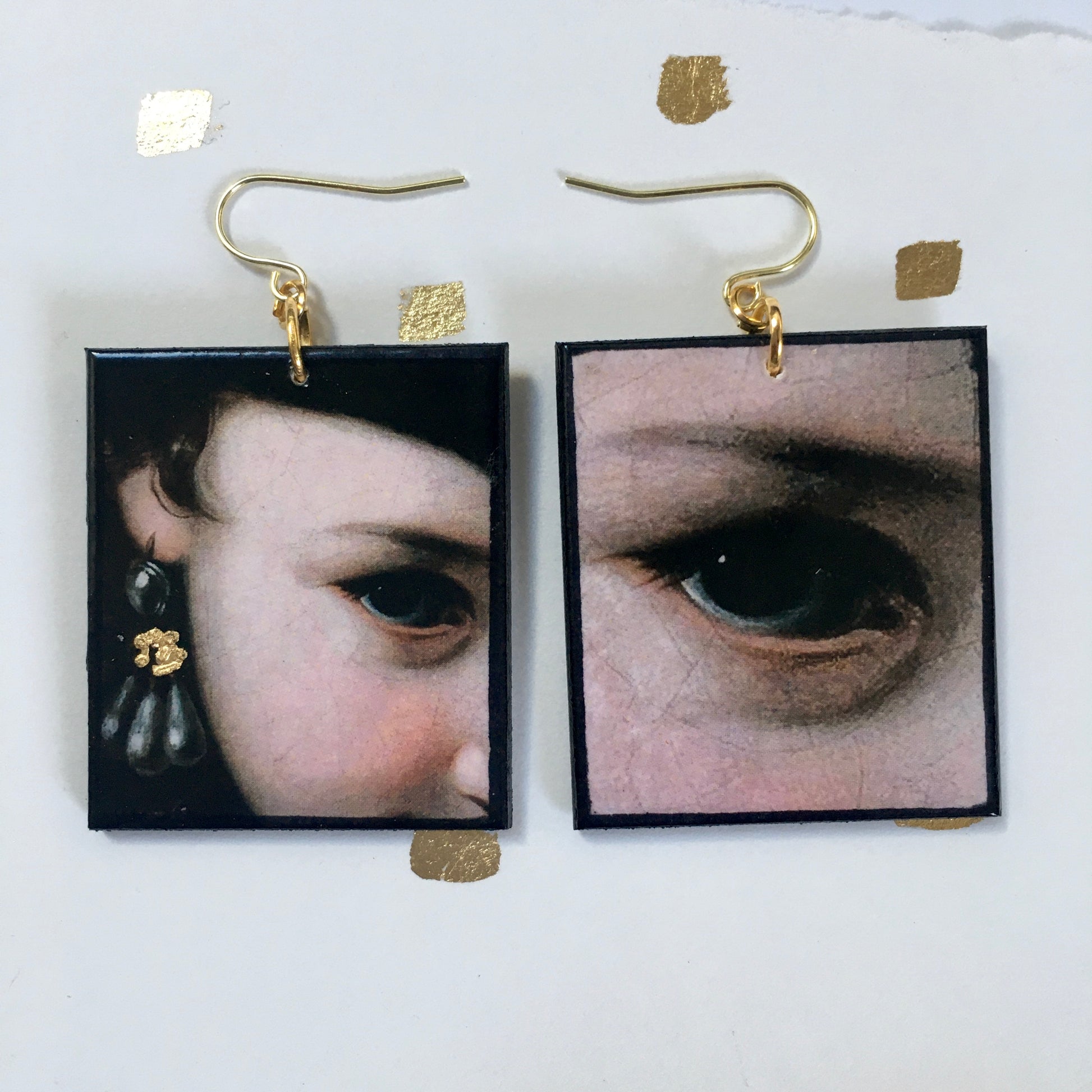 Museum-Inspired Sustainable Earrings Baroque art earrings Obljewellery