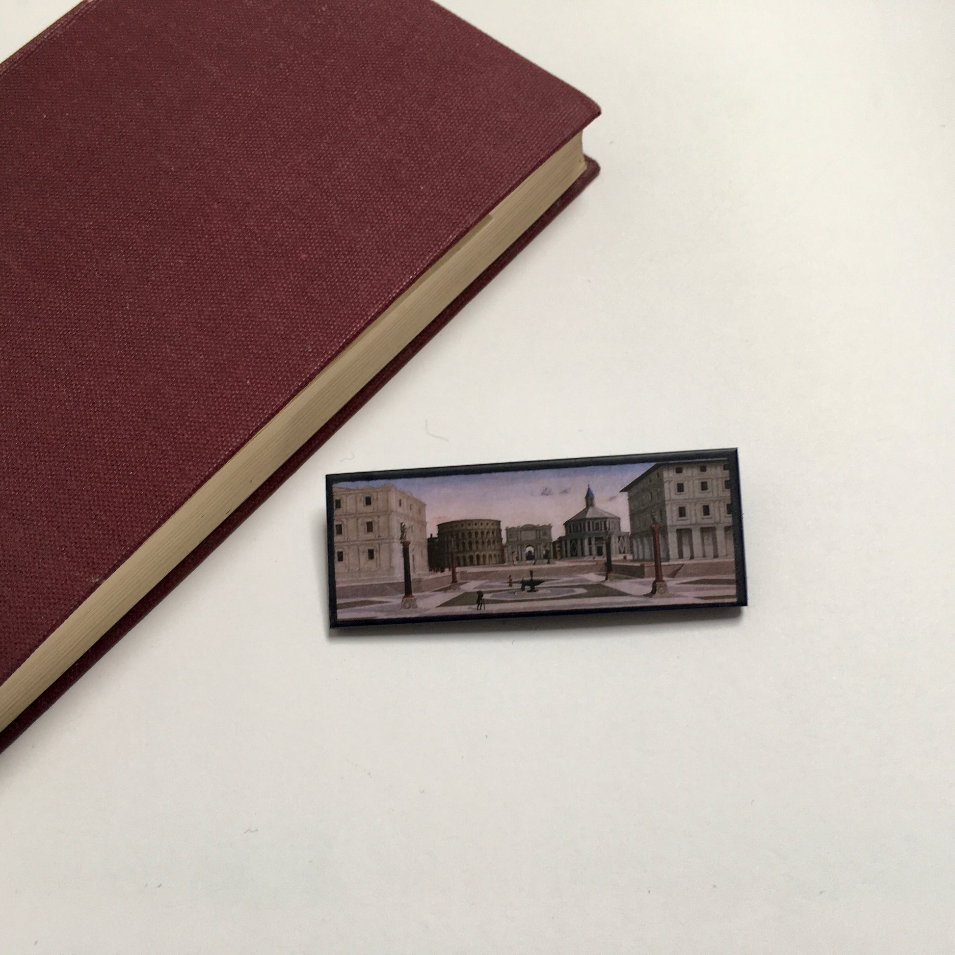 Museum-Inspired Sustainable Brooches The Ideal City, sustainable artsy brooch Obljewellery