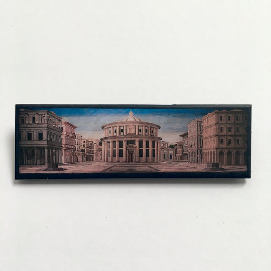 Museum-Inspired Sustainable Brooches Urbino prospective, art brooch Obljewellery