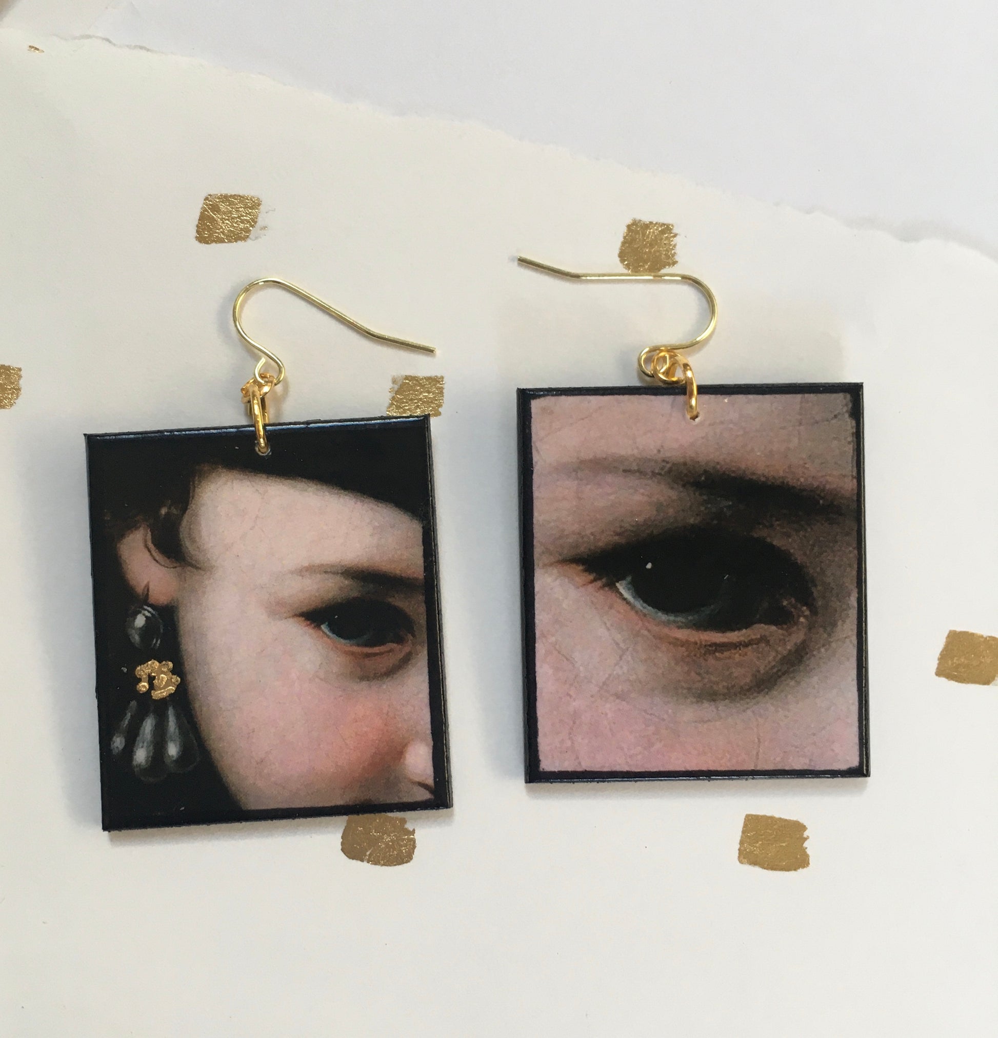 Museum-Inspired Sustainable Earrings Baroque art earrings Obljewellery