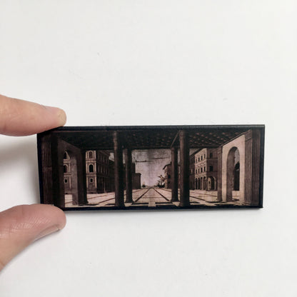 Museum-Inspired Sustainable Brooches The Ideal City, Berlin Renaissance art brooch. Obljewellery