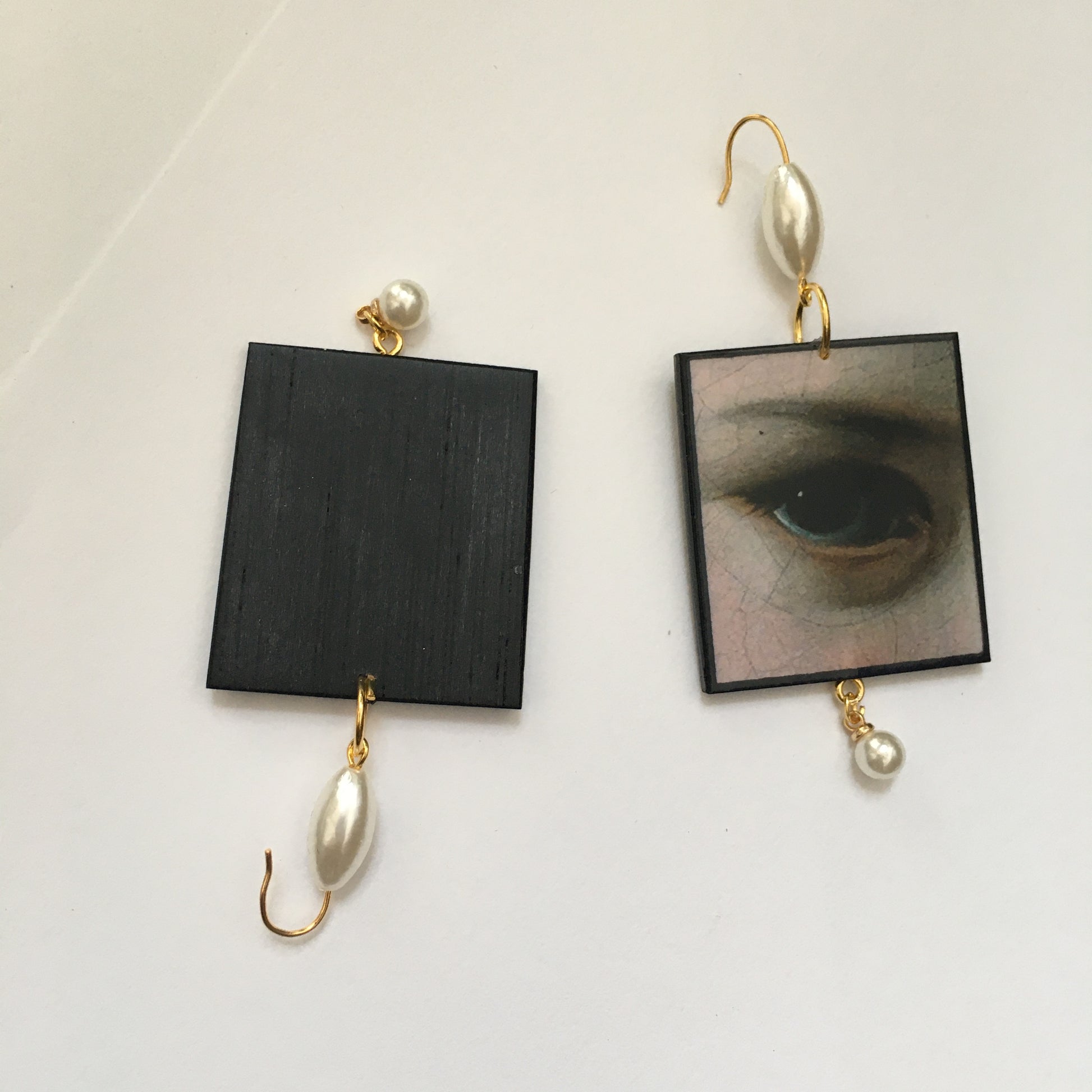 Museum-Inspired Sustainable Earrings Baroque art details earrings with pearls Obljewellery