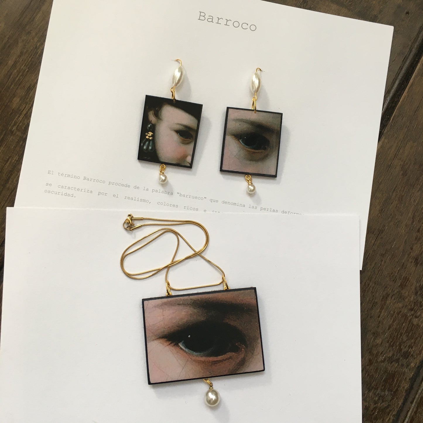 Museum-Inspired Sustainable Jewellery Sets Baroque art jewellery set Obljewellery