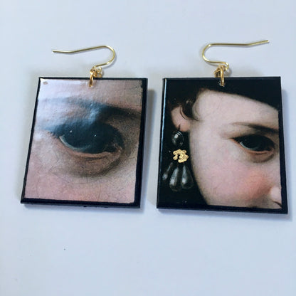 Museum-Inspired Sustainable Earrings Baroque art earrings Obljewellery