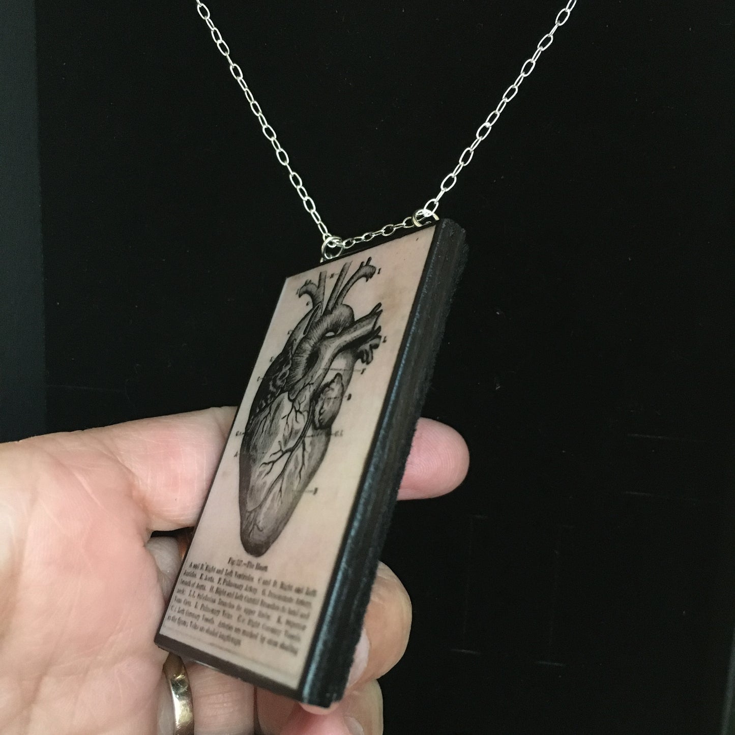 Museum-Inspired Sustainable Necklace Anatomical heart necklace Obljewellery