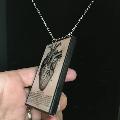 Museum-Inspired Sustainable Necklace Anatomical heart necklace Obljewellery