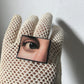 Eye art ring handmade from sustainable wood