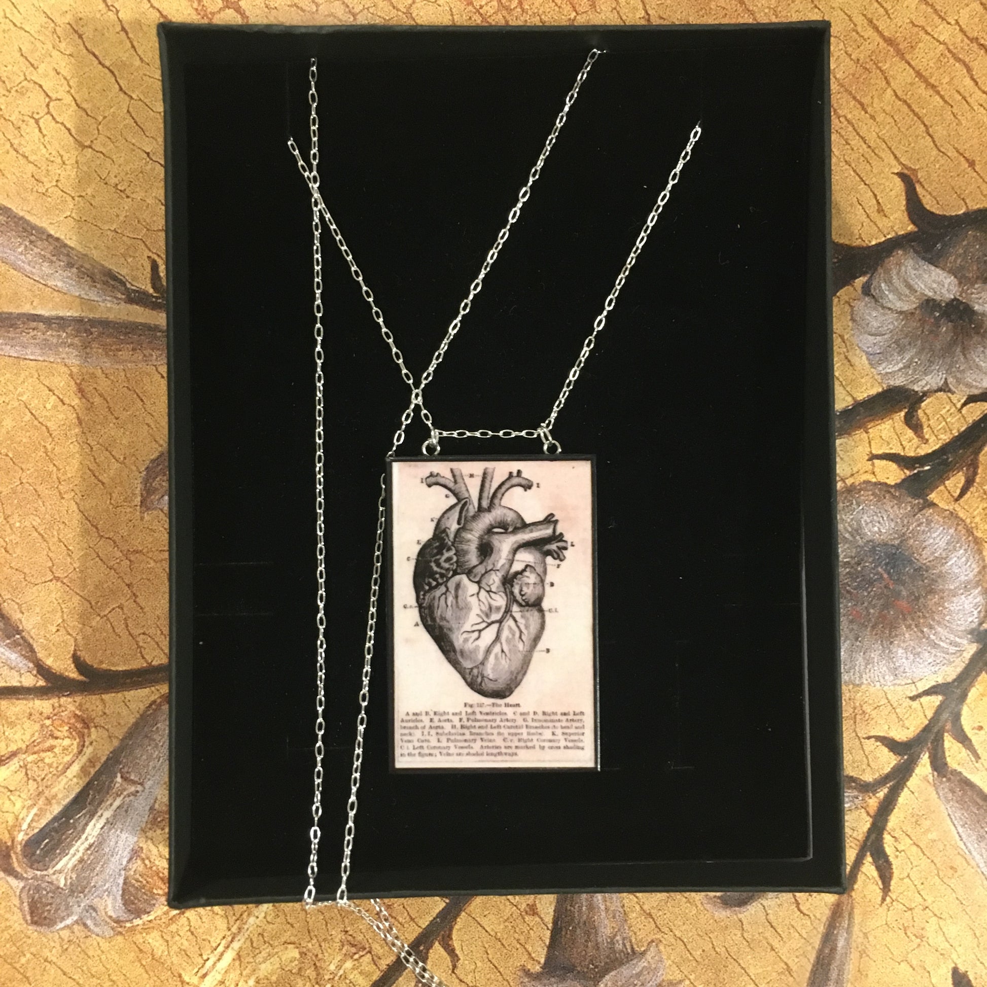 Museum-Inspired Sustainable Necklace Anatomical heart necklace Obljewellery